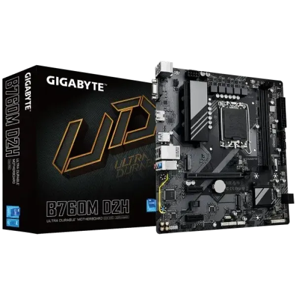 GIGABYTE B760M D2H mATX DDR5 Motherboard